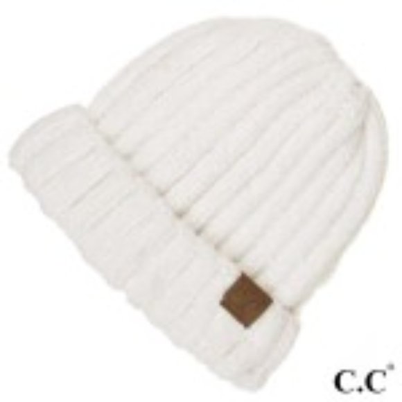 Chunky ribbed chenille beanie - Picture 2 of 2